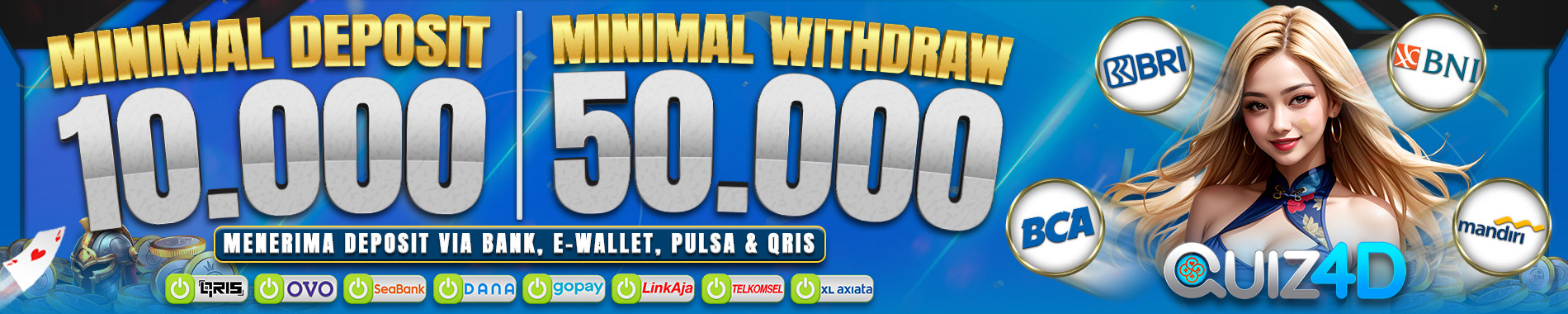 Quiz4d situs slot pulsa tanpa potongan